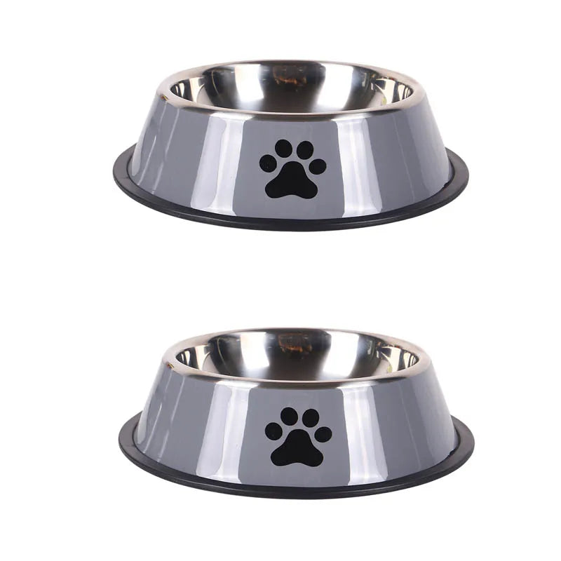 Stainless Steel Pet Food Bowl — Large Capacity