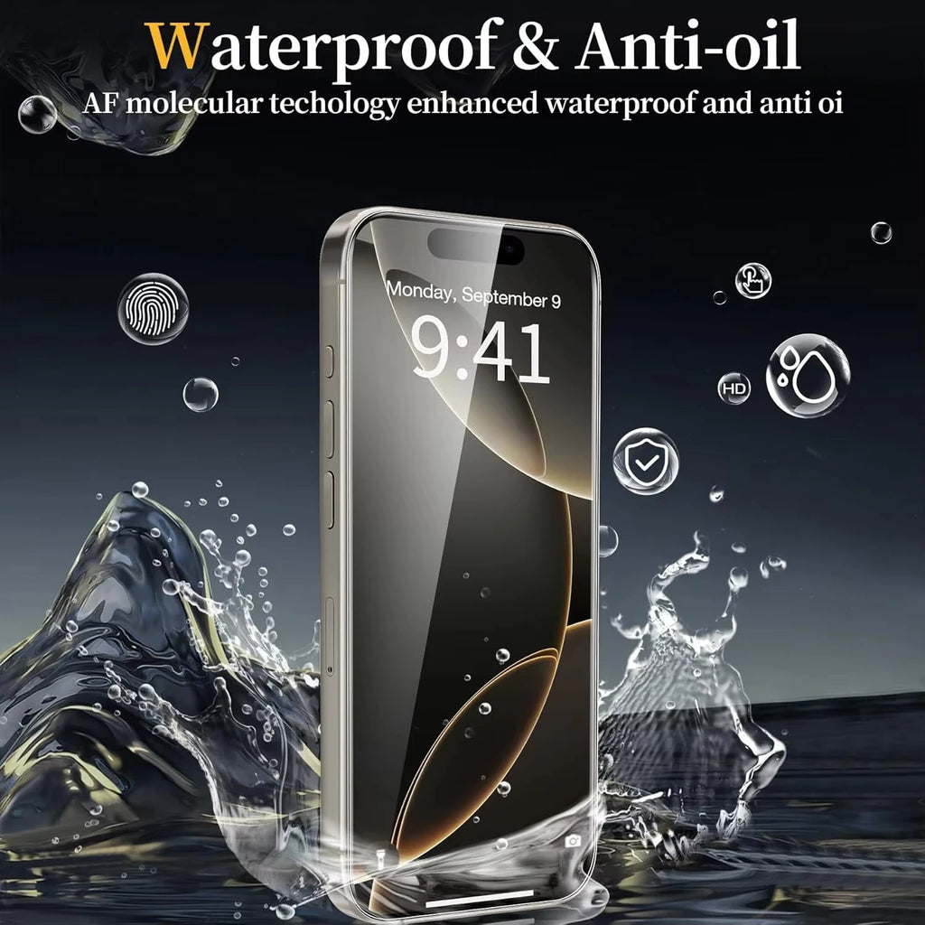Full Screen Tempered Glass Protector for iPhone — 8K HDR