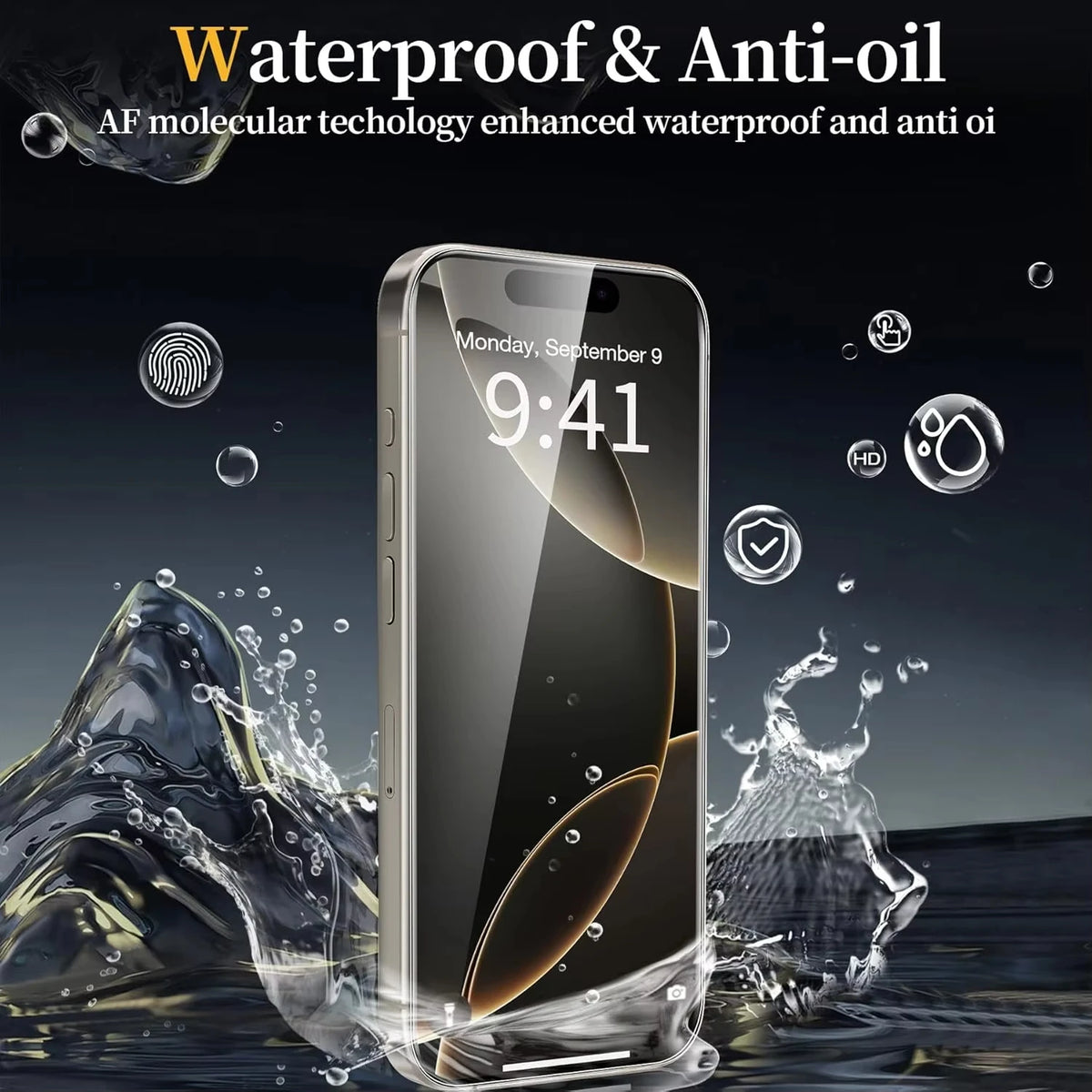 Full Screen Tempered Glass Protector for iPhone — 8K HDR