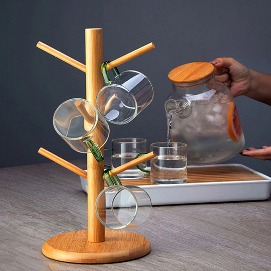 Bamboo Mug & Cup Storage Rack