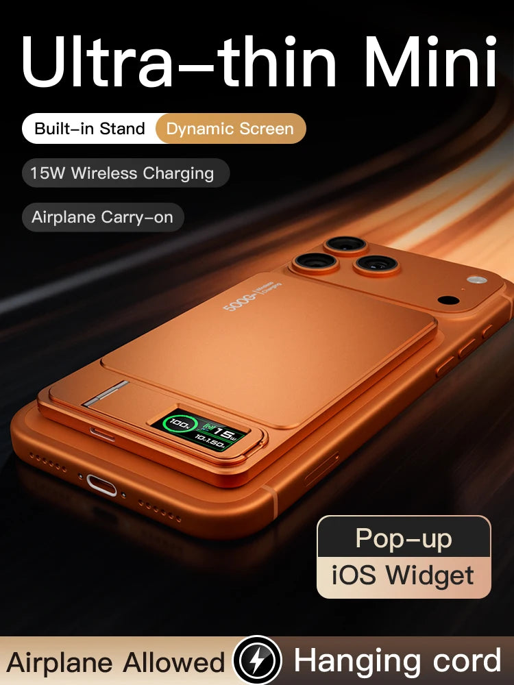 3-in-1 Magnetic Power Bank with TFT Screen
