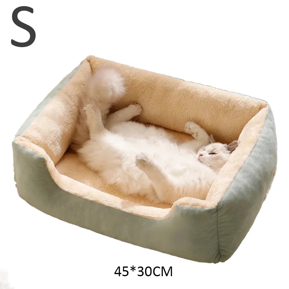 Plush Pet Bed for Cats & Small Dogs