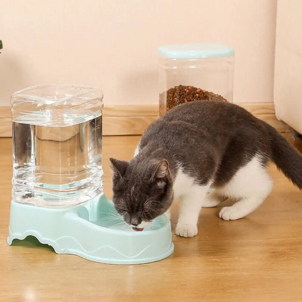 Corner Pet Feeder & Water Dispenser — 3.8L