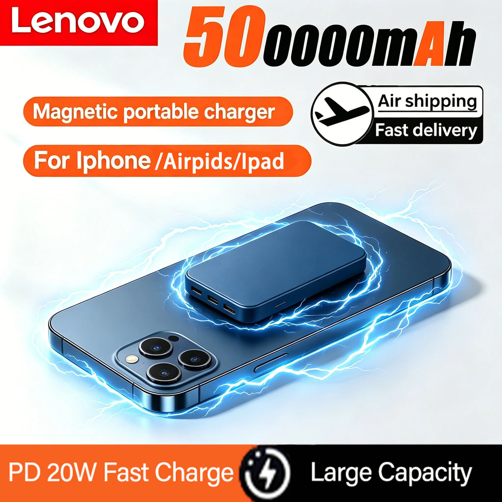 Lenovo Magnetic Wireless Power Bank — 22.5W PD