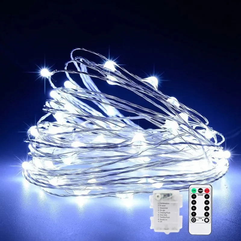 8-Mode Remote LED String Lights