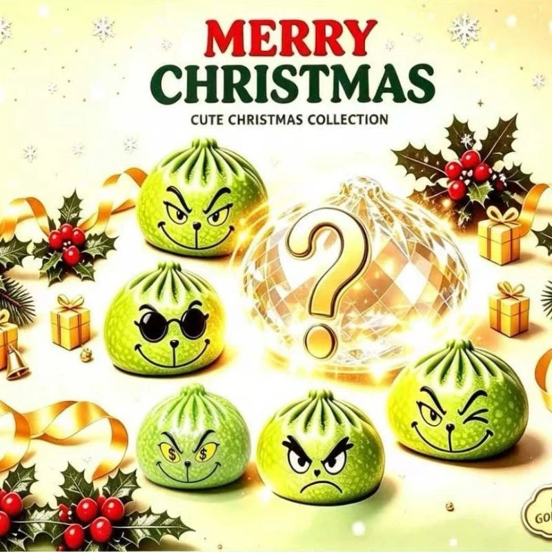 Glitter Green Dumpling Squishy Toy
