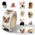 Cartoon Dog Meme Sticker Roll — 500 Pieces