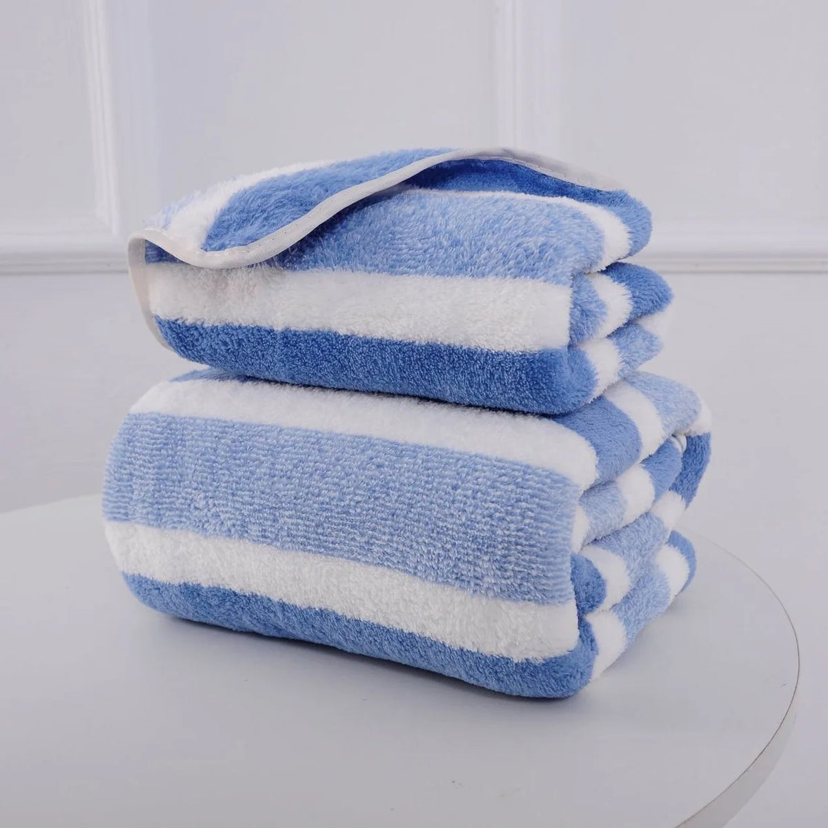 Striped Pattern Towel Set — Soft, Quick-Drying Bath Towels
