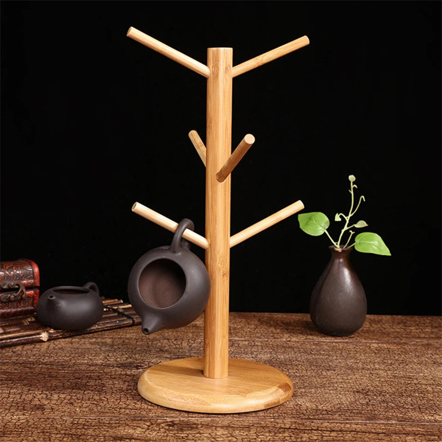 Bamboo Mug & Cup Storage Rack