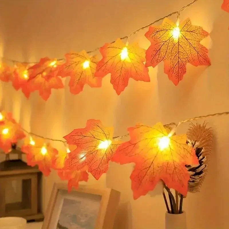 Waterproof Maple Leaf LED String Lights
