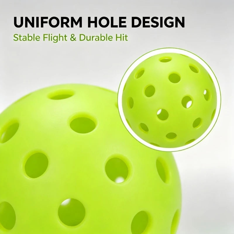 Outdoor Pickleballs — 74mm, 40-Hole