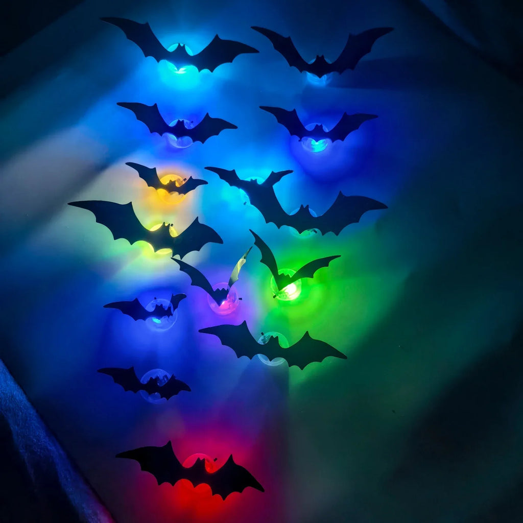3D Bat LED Wall Sticker Decor