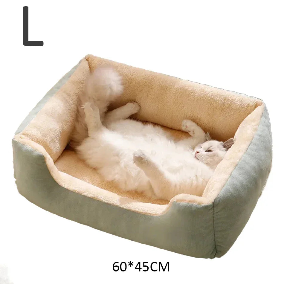 Plush Pet Bed for Cats & Small Dogs