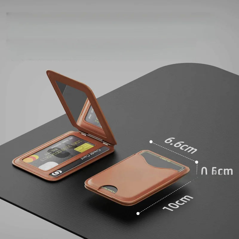 MagSafe Card Holder Wallet with Mirror & Kickstand