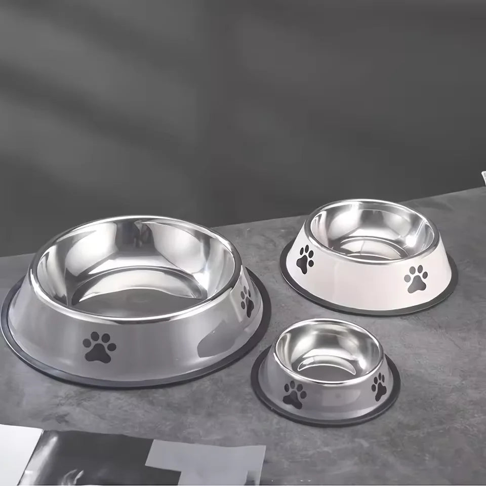 Stainless Steel Pet Food Bowl — Large Capacity
