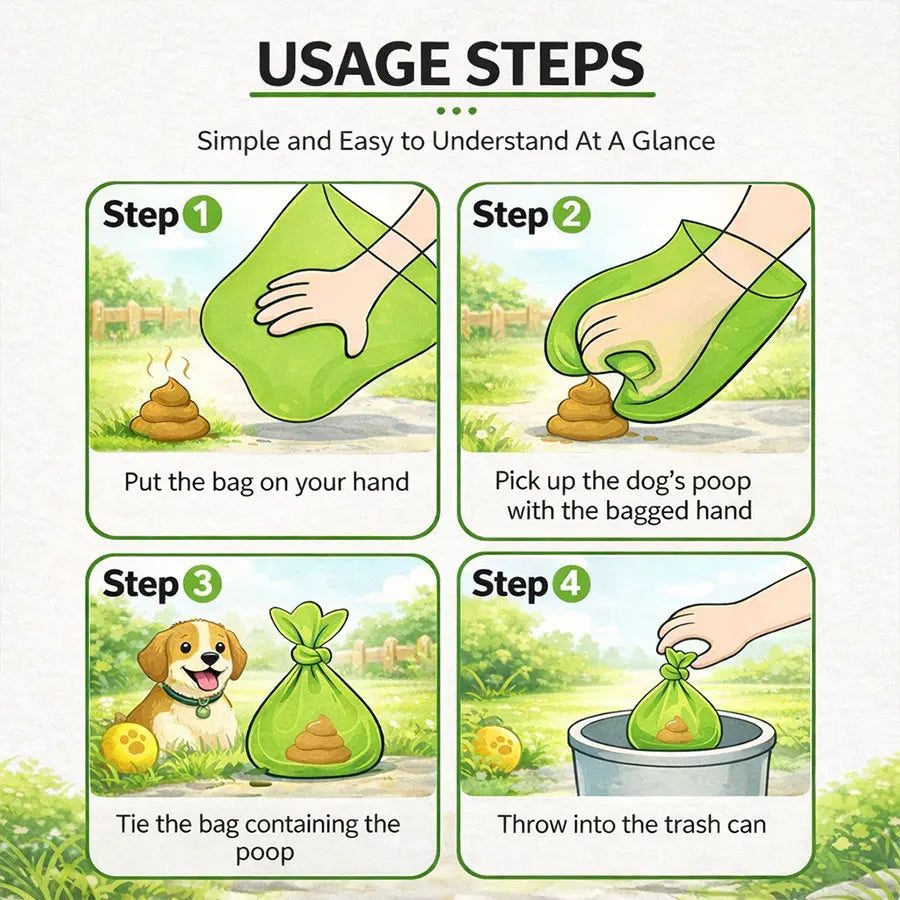 Bulk Disposable Dog Poop Bags — 300 Count