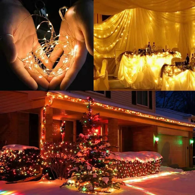 8-Mode Remote LED String Lights