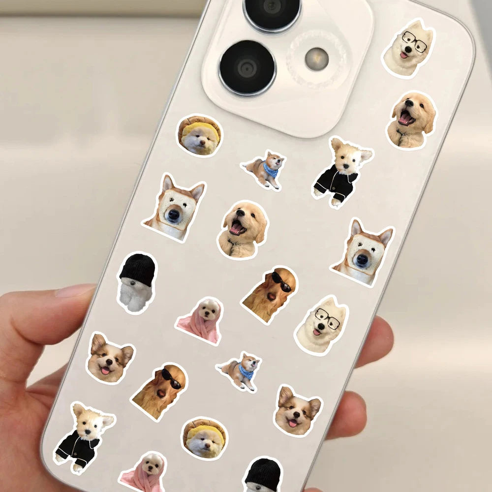 Cartoon Dog Meme Sticker Roll — 500 Pieces