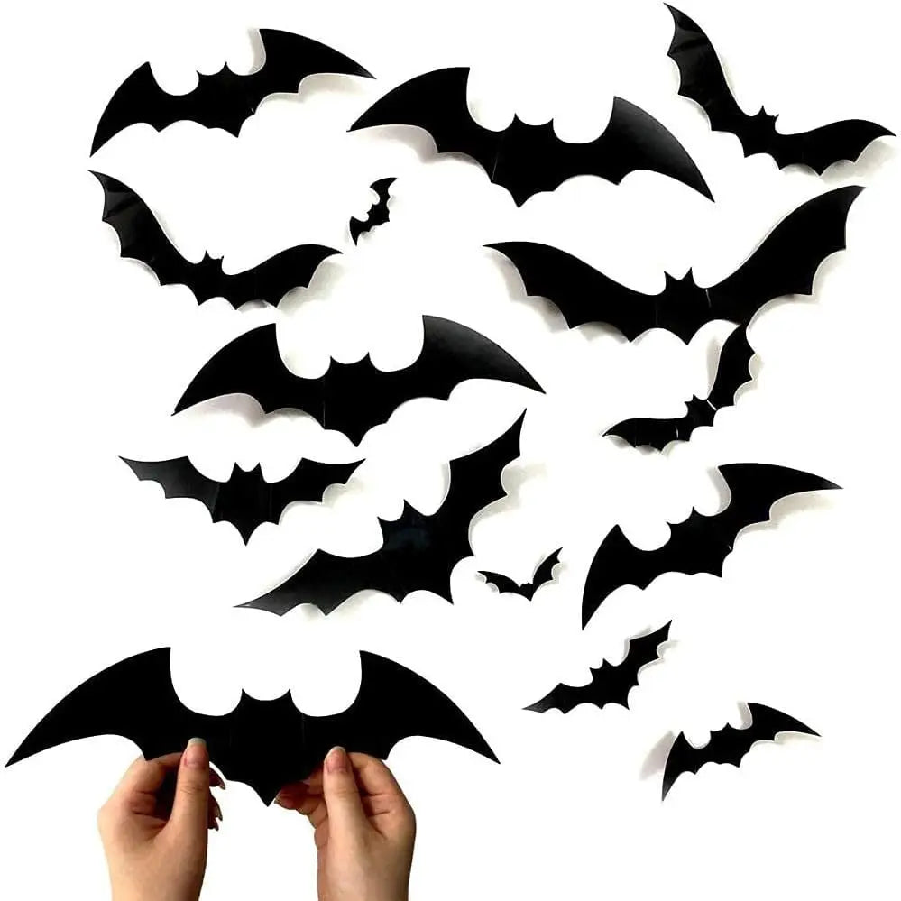 3D Bat Wall Stickers — LED Night Light