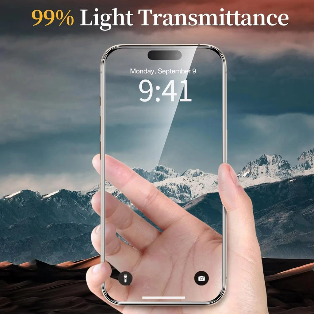 Full Screen Tempered Glass Protector for iPhone — 8K HDR
