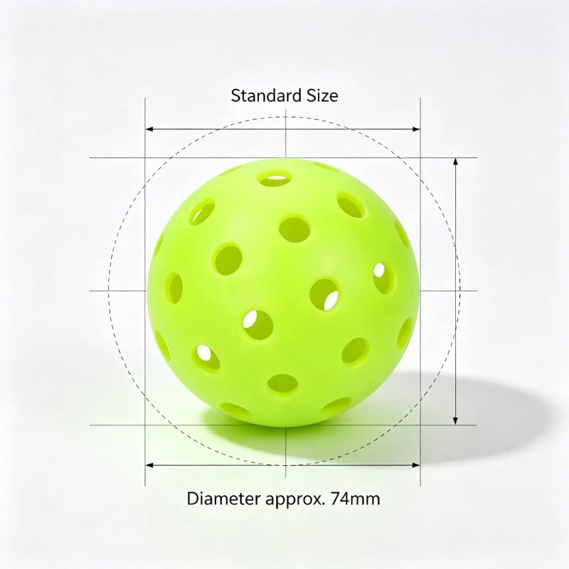 Outdoor Pickleballs — 74mm, 40-Hole