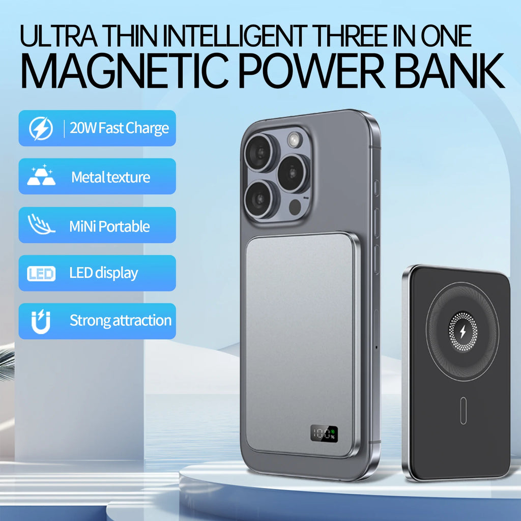 Ultra-Thin Alloy Magnetic Power Bank