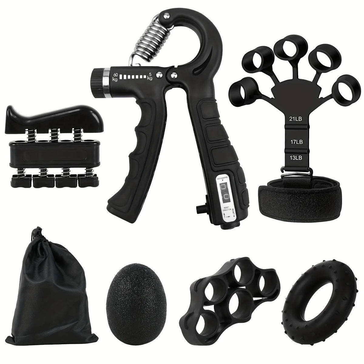 Adjustable Grip Strength Trainer Kit — 5-60kg