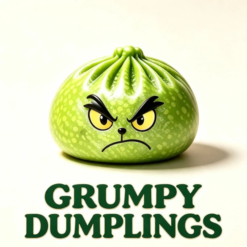 Glitter Green Dumpling Squishy Toy — 8.5cm