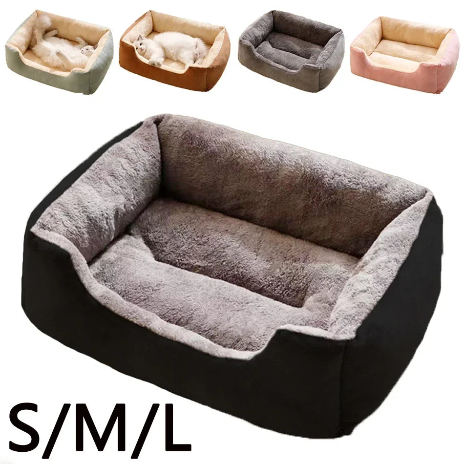 Plush Pet Bed for Cats & Small Dogs