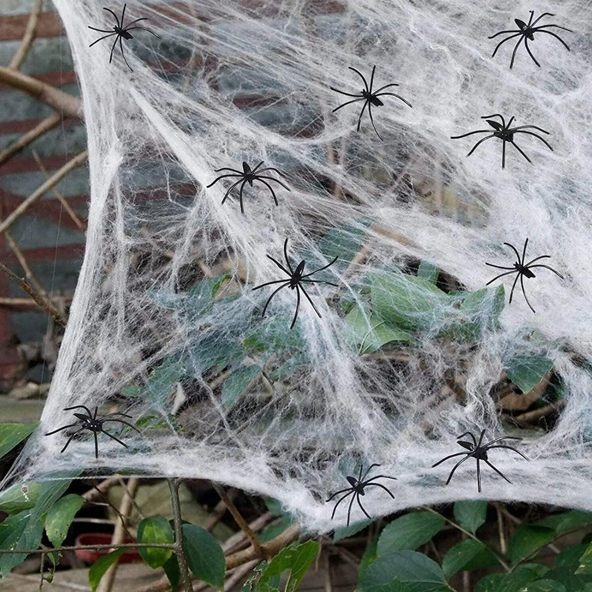 Stretch Cobweb Halloween Decoration — 200 sqft