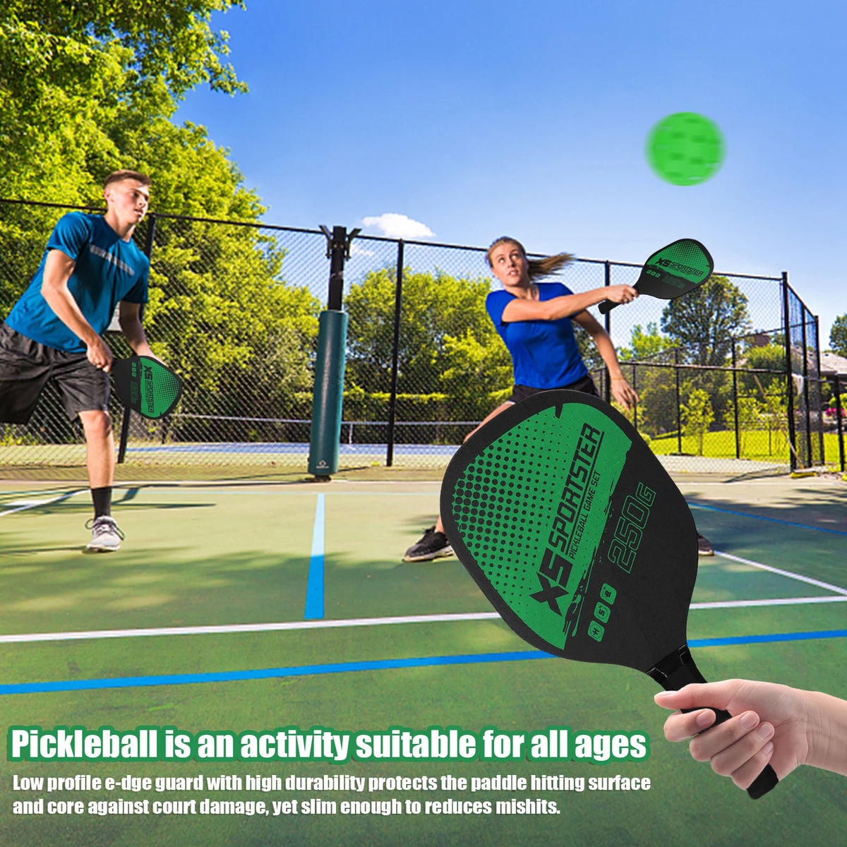Pickleball Starter Set — 2 Paddles + 4 Balls