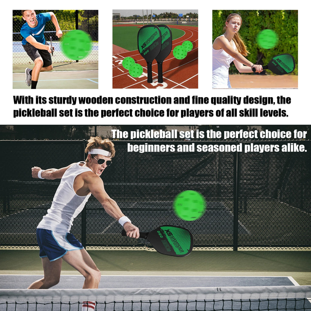Pickleball Starter Set — 2 Paddles + 4 Balls