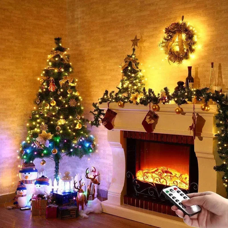 8-Mode Remote LED String Lights