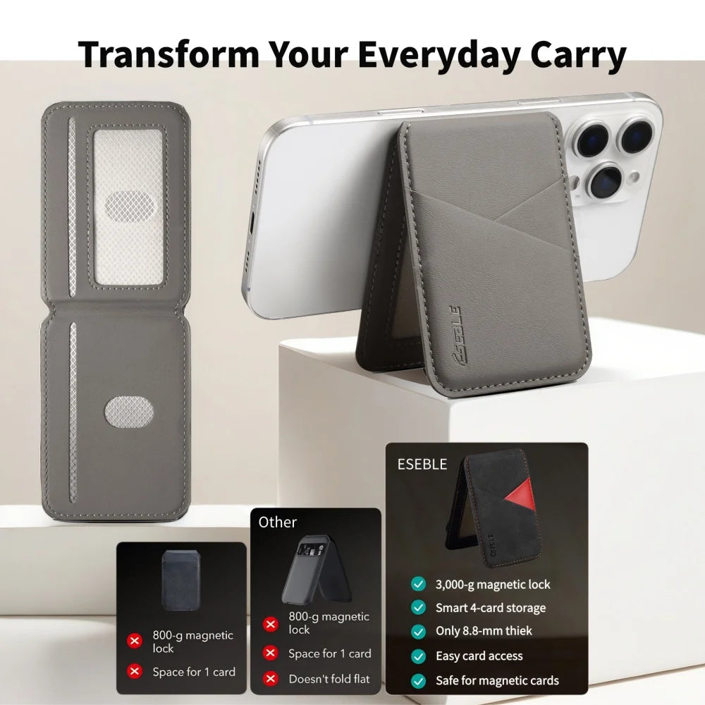 Luxury Leather MagSafe Wallet & Card Holder
