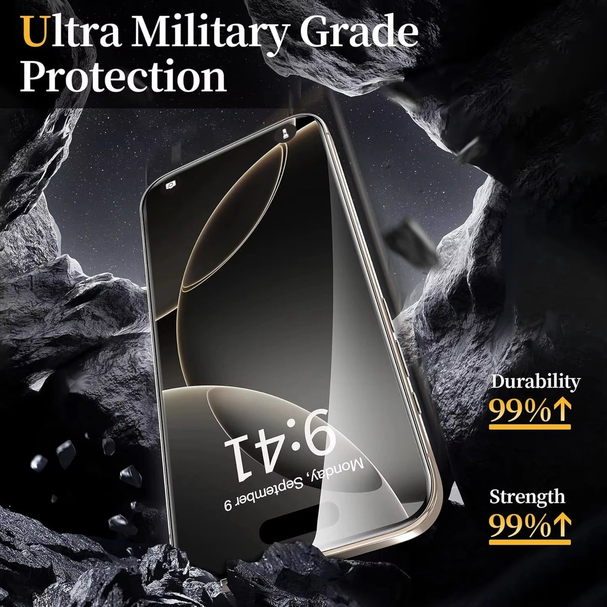 Full Screen Tempered Glass Protector for iPhone — 8K HDR