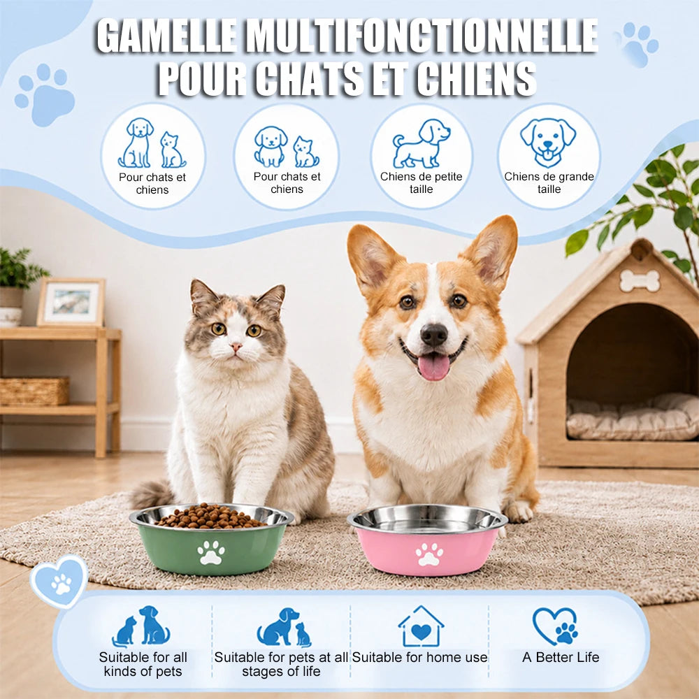 Stainless Steel Anti-Slip Pet Bowl