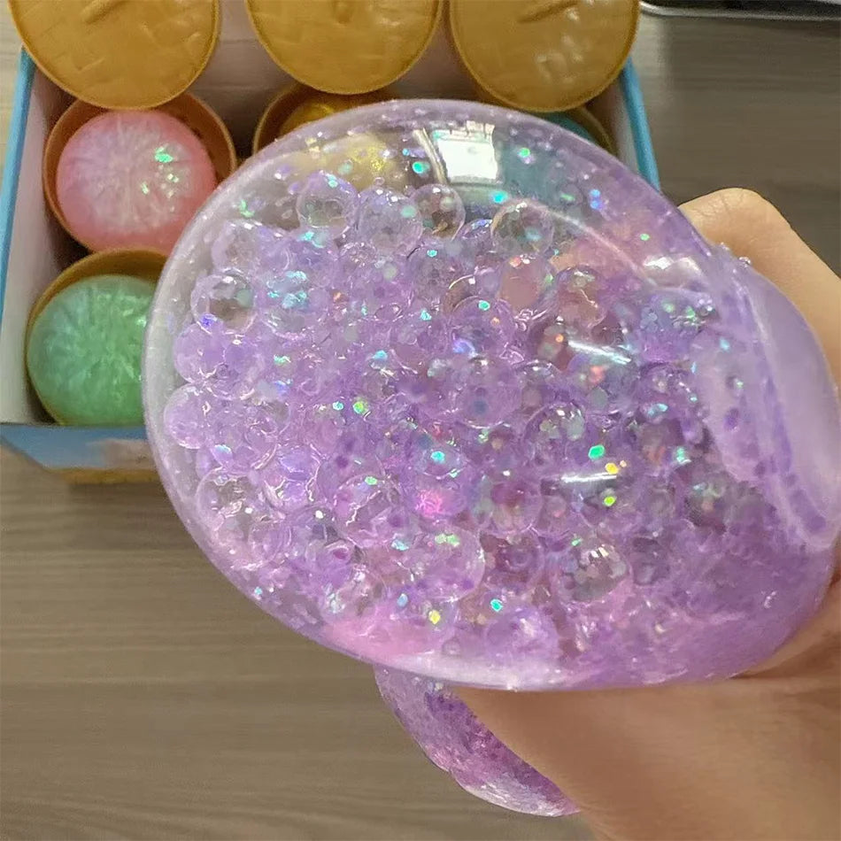 Glitter Dumpling Squishy Toy — Steam Bun Style
