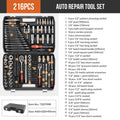 216-Piece Mechanics Tool Set — Socket Wrench Kit