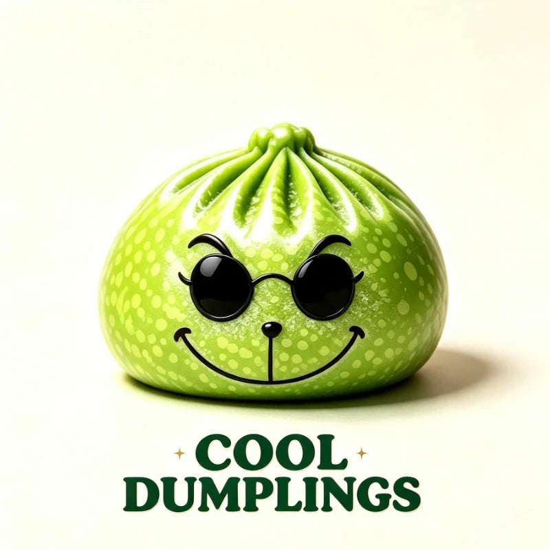 Glitter Green Dumpling Squishy Toy — 8.5cm