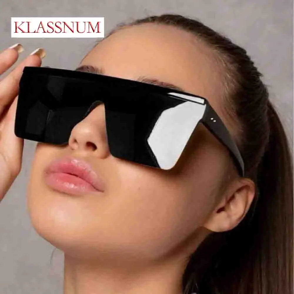 Retro Oversized Square Sunglasses — UV400 Protection