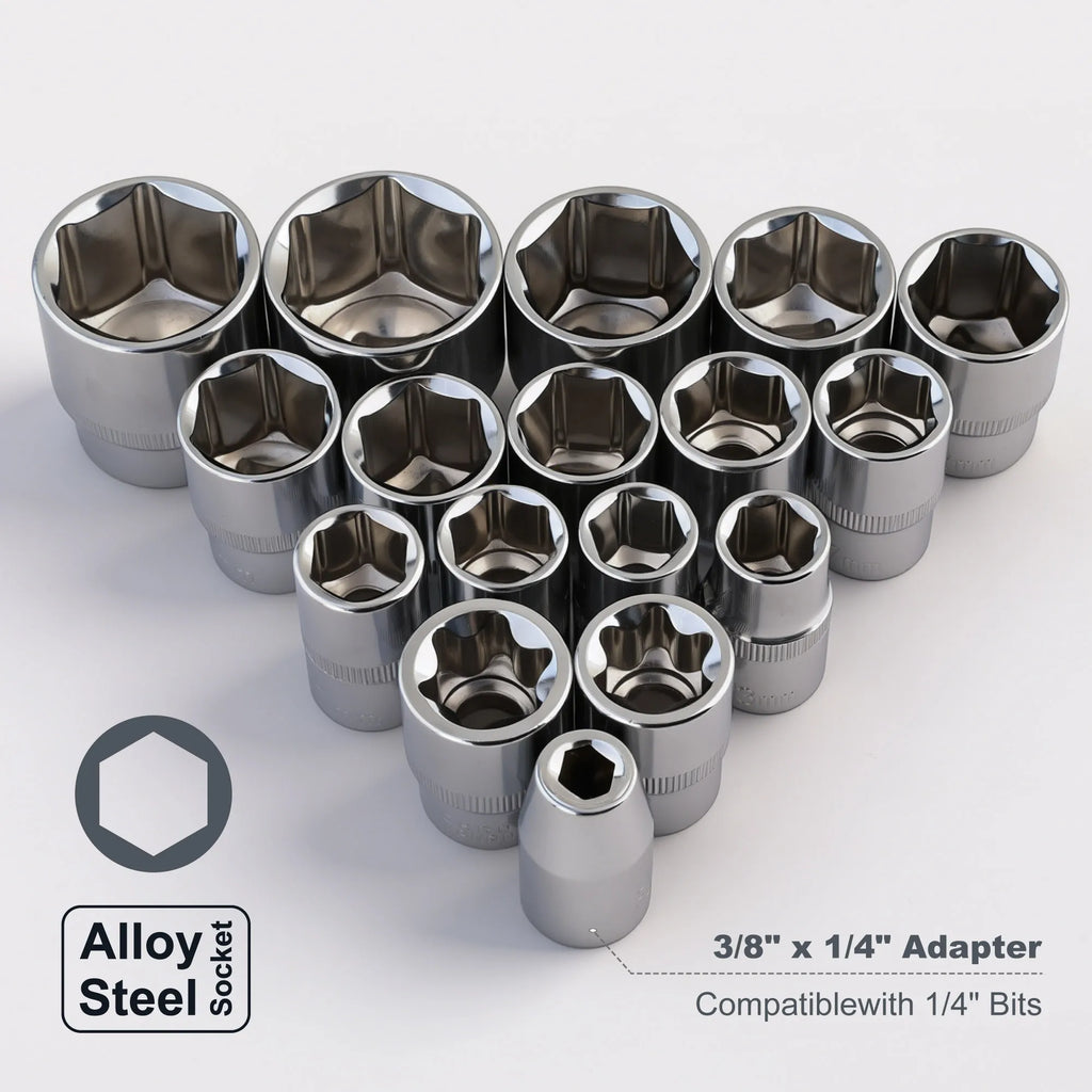 216-Piece Mechanics Tool Set — Socket Wrench Kit