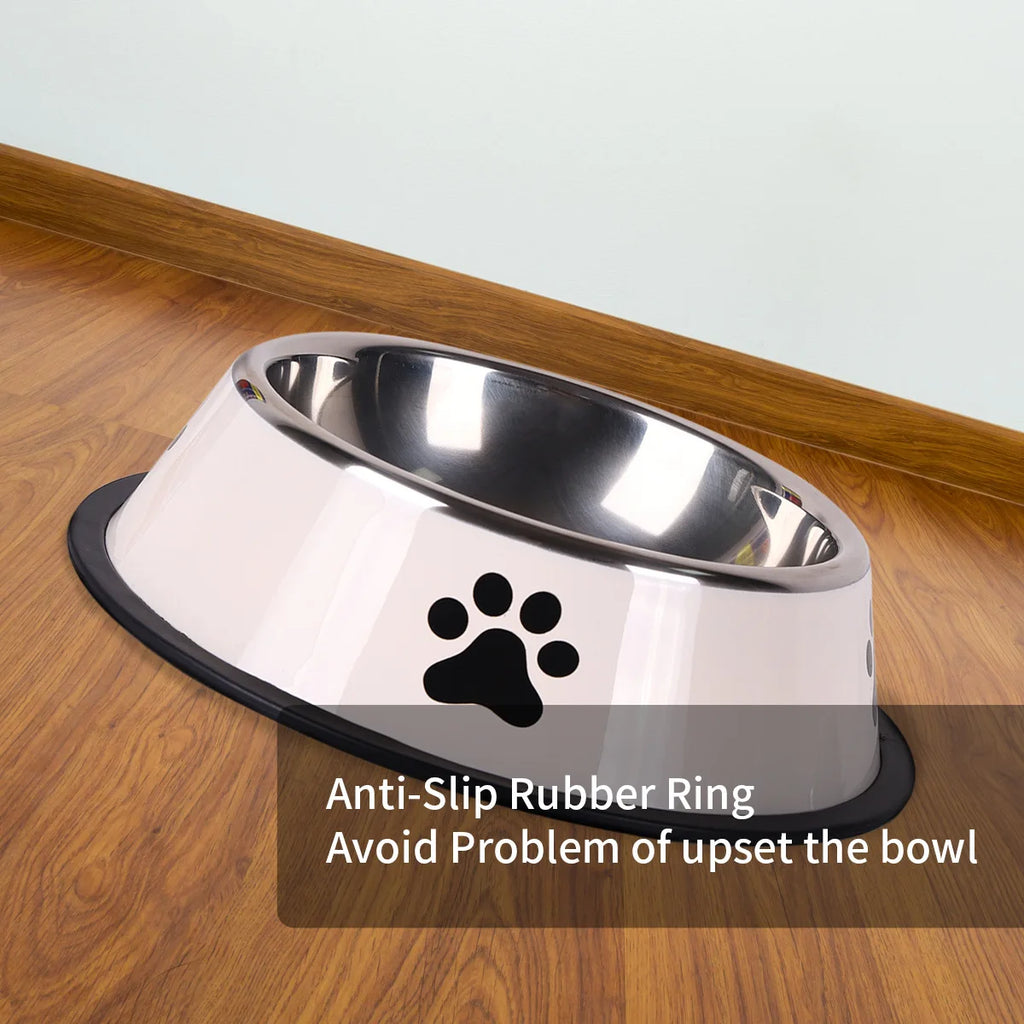 Stainless Steel Pet Food Bowl — Large Capacity