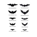 3D Bat Night Light Wall Decals