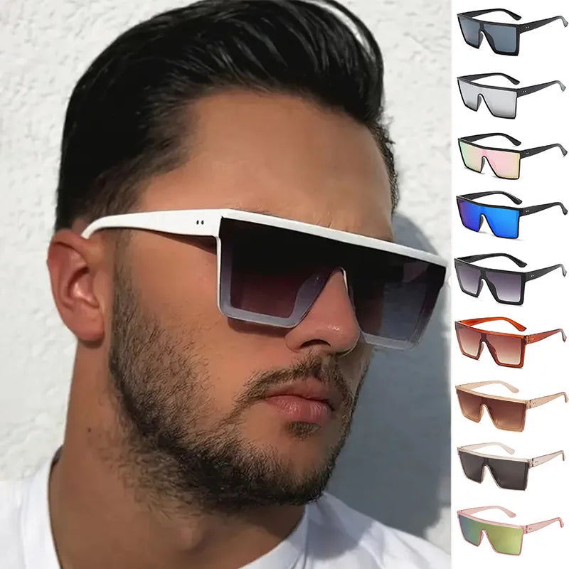 Retro Oversized Square Sunglasses — UV400 Protection