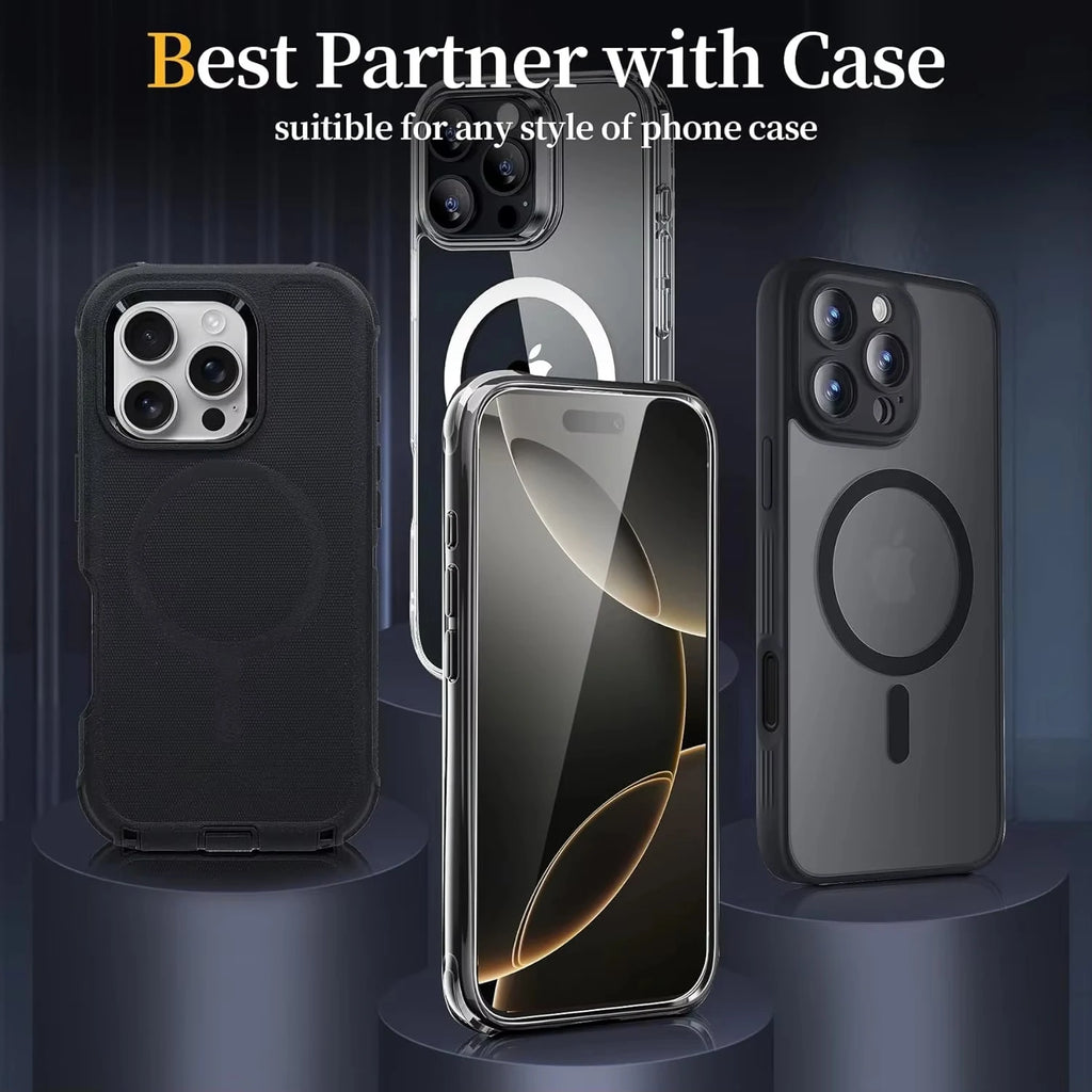 Full Screen Tempered Glass Protector for iPhone — 8K HDR