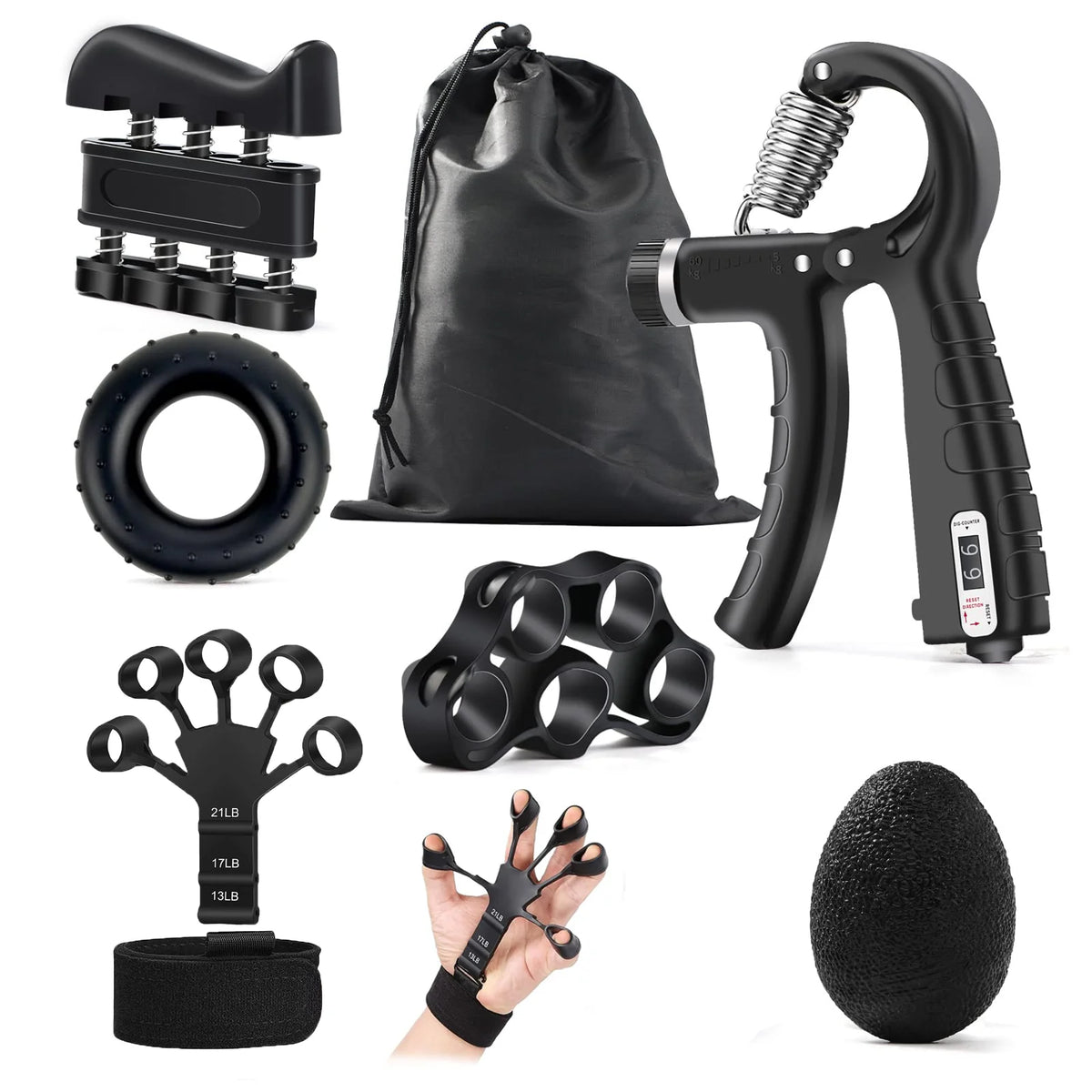 Adjustable Grip Strength Trainer Kit — 5-60kg