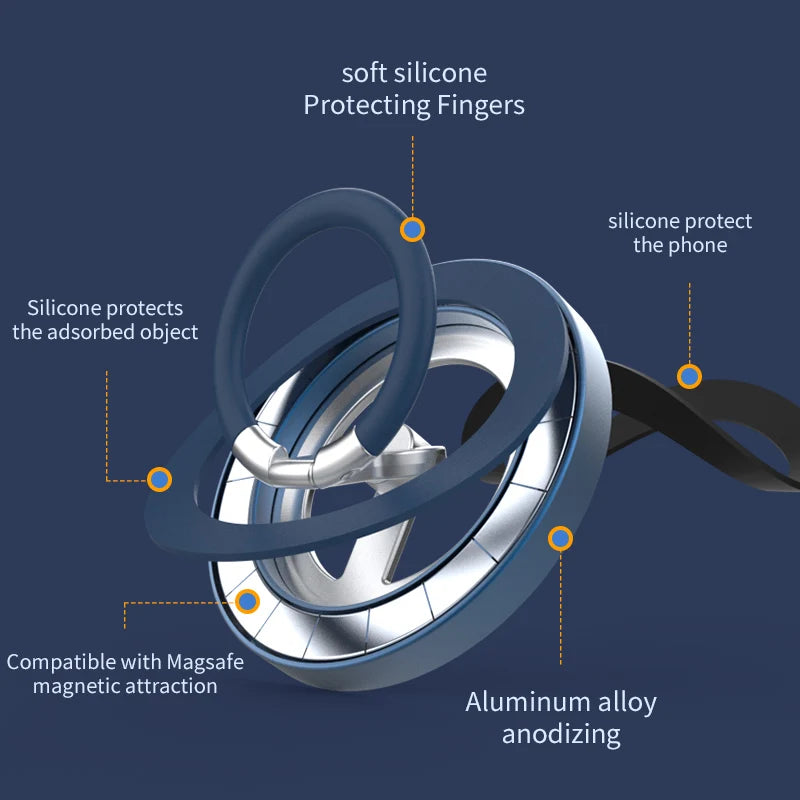 Magnetic Finger Ring Phone Holder — Folding