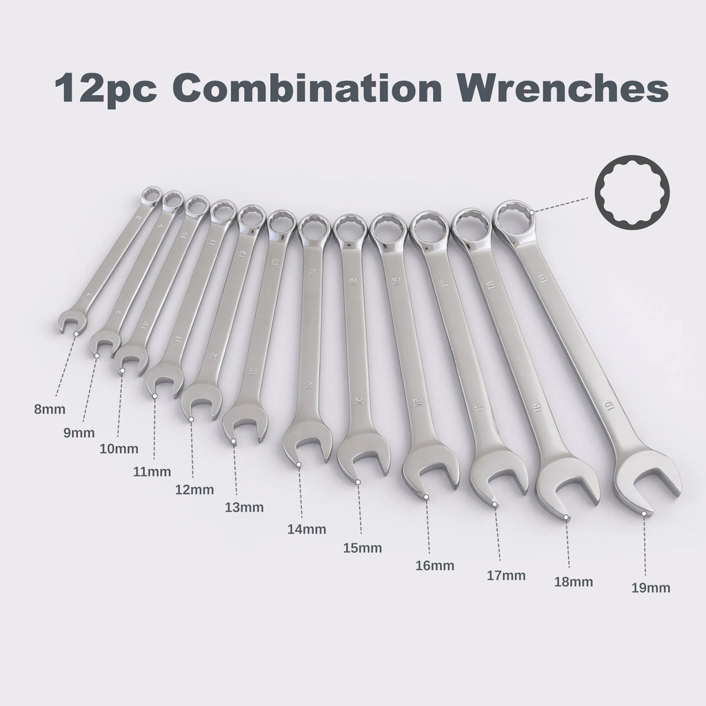 216-Piece Mechanics Tool Set — Socket Wrench Kit