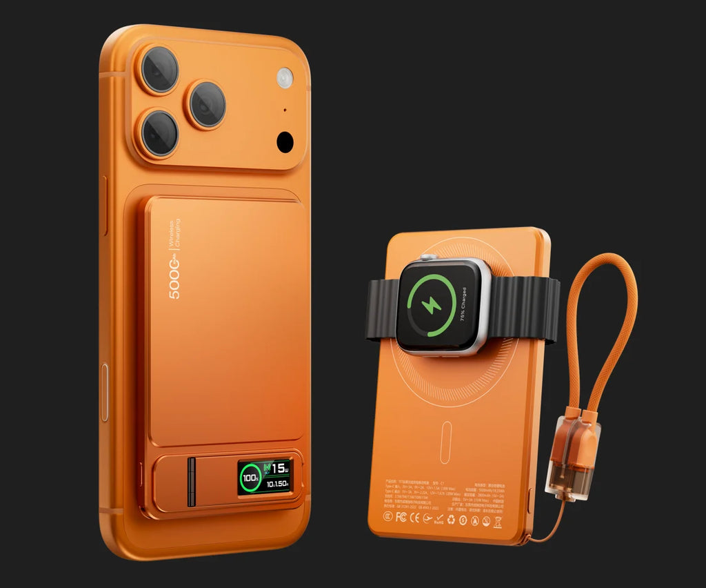 3-in-1 Magnetic Power Bank with TFT Screen