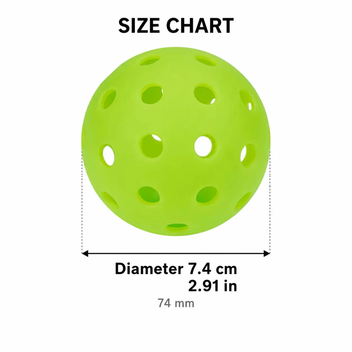 Pickleball Set — 12 Pieces, 74mm